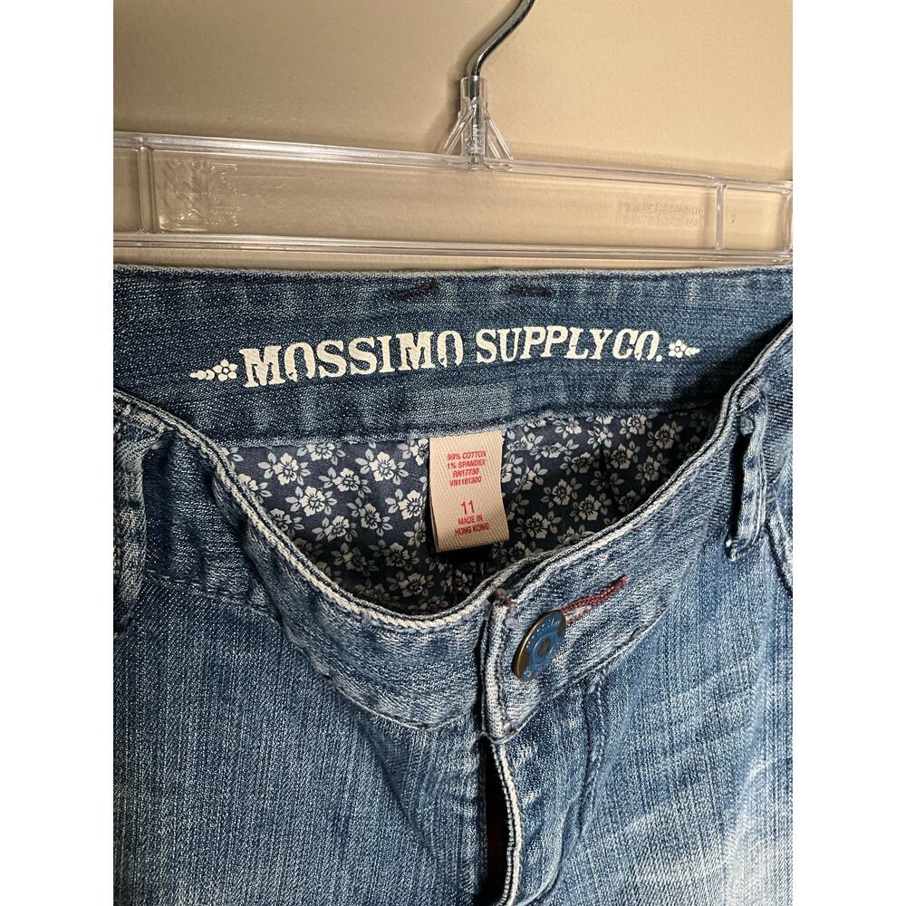 Mossimo Supply Co. Wide Leg Jeans Mid Rise Denim Medium Wash Blue Size 11 NWT - Picture 4 of 6